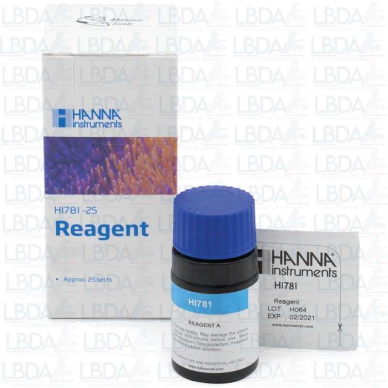 Reactivos HANNA INSTRUMENTS HI781-25 para el minifotómetro de nitratos HI781 Reactivos HANNA INSTRUMENTS HI781-25 para el minifotómetro de nitratos HI781