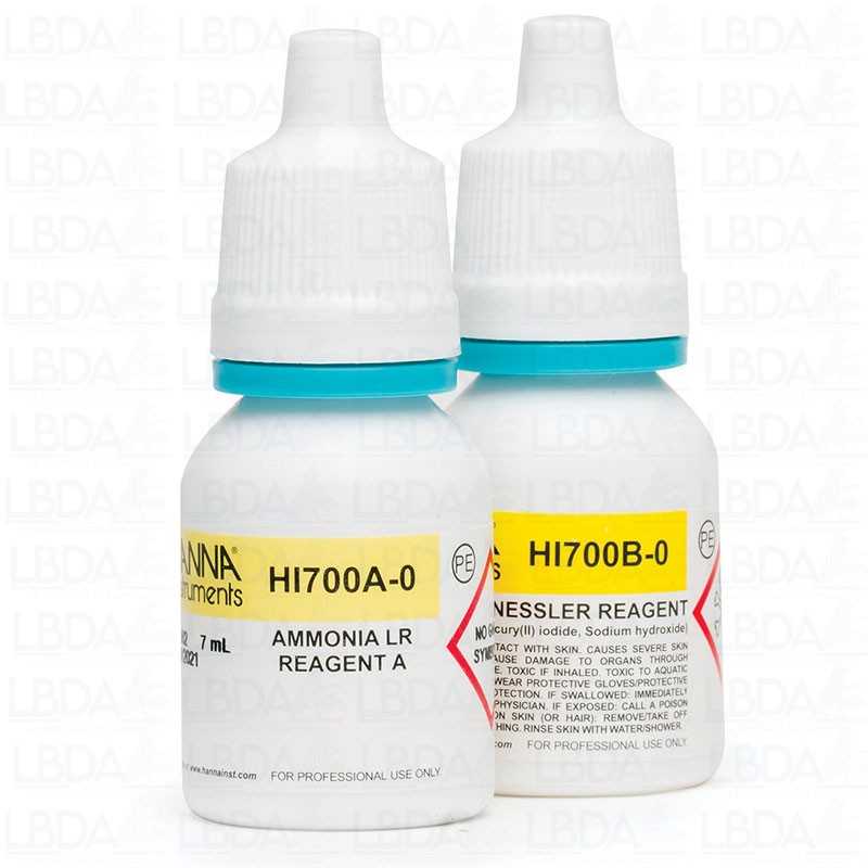 HANNA INSTRUMENTS HI700-25 Réactifs Liquides pour ammoniaque pour mini-photomètre HI700