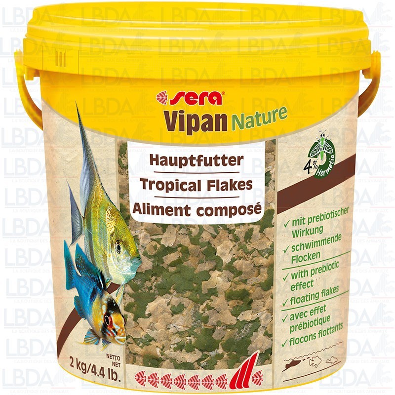 SERA Vipan Nature Gros Flocons 10 litres SERA Vipan Nature Gros Flocons 10 litres