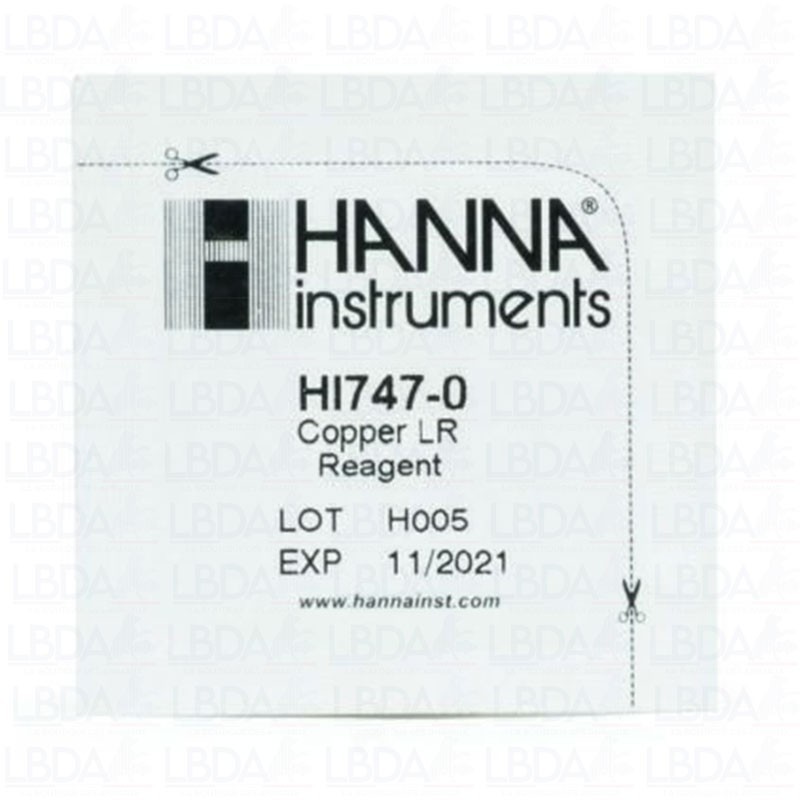 Reactivos HANNA INSTRUMENTS HI747-25 para el minifotómetro de cobre HI718