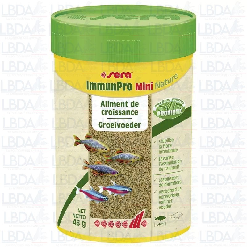 SERA ImmunPro Mini Nature - Nourriture en granulés pour petits poissons