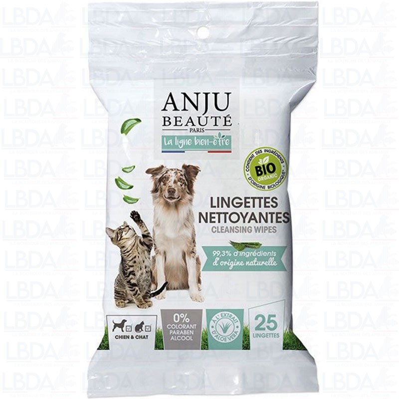 ANJU Beauté - Lingettes nettoyantes Ecosoin Bio pour chien ANJU Beauté - Lingettes nettoyantes Ecosoin Bio pour chien