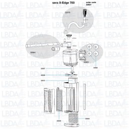 SERA X-Edge 700 – Filtro de esquina de 700 l/h