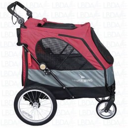 PETSTRO Roter Safari-Kinderwagen