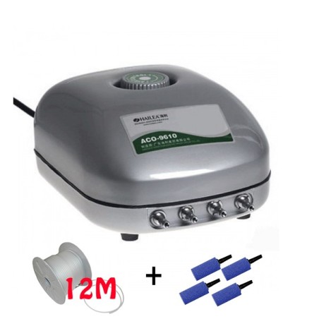 HAILEA ACO-9610 Pompe à air - 4 sorties - Pack tuyau et diffuseurs