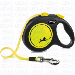 FLEXI Neon Leine - Schwarz/Neon