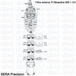 Unità rotore + asse e cuscinetto per SERA Fil Bioactive 400 + UV
