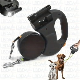 Einziehbare Doppelleine für 2 Hunde