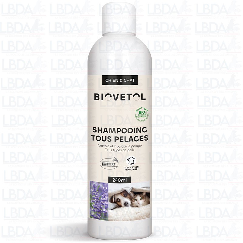 Shampooing Naturel Bio Tous Pelages BIOVETOL 240ml Shampooing Naturel Bio Tous Pelages BIOVETOL 240ml
