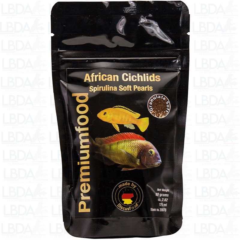 DISCUSFOOD Cíclidos Africanos Perlas de Espirulina - 80 gr