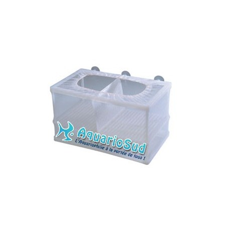 Isoloir, séparateur à double compartiments pour poissons
