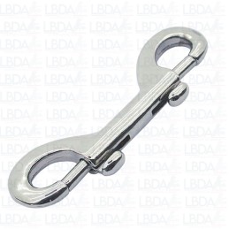 Chrome double carabiner 80 mm