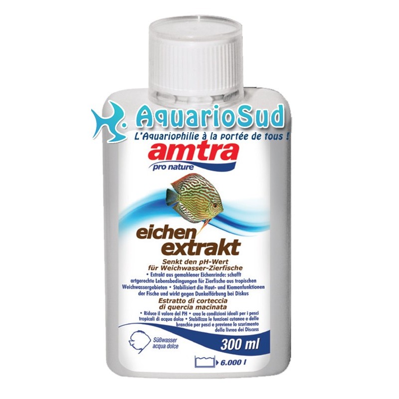 AMTRA  Extrait de chêne - 300 ml pour abaisser le pH de votre aquarium